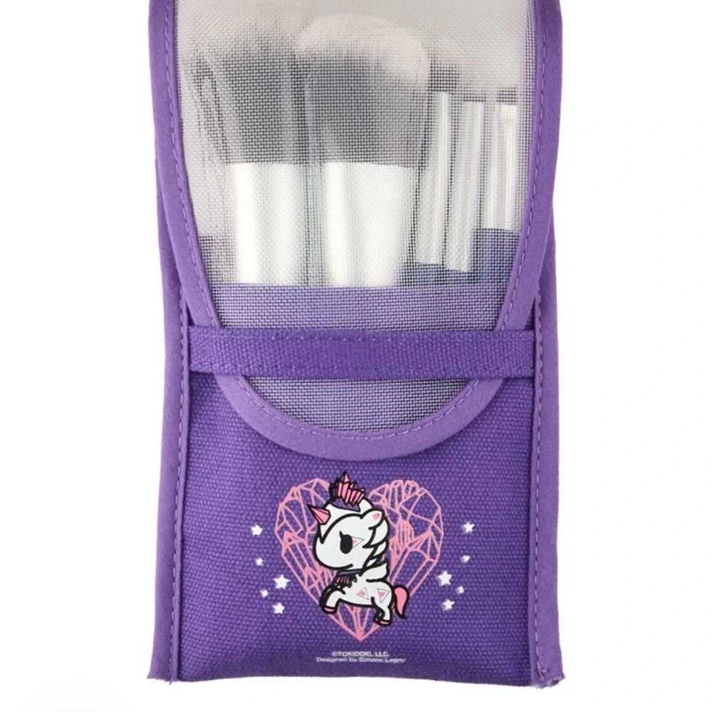 The Crème Shop Digital Princess Mini Travel Brush Set - Purple
